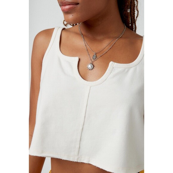 Out From Under Urban Outfitters Ryder Notch Neck Tank Cropped Top XS NWT 257813 - Picture 1 of 9